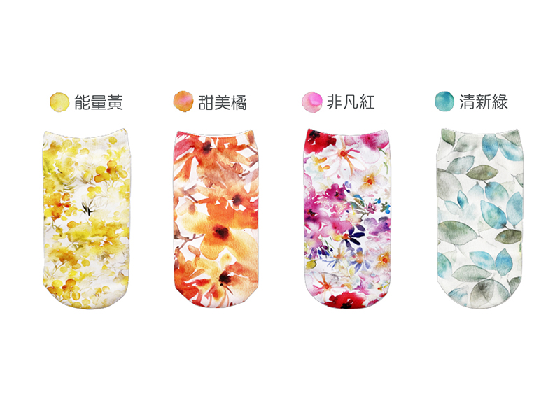 心花綻放中筒襪